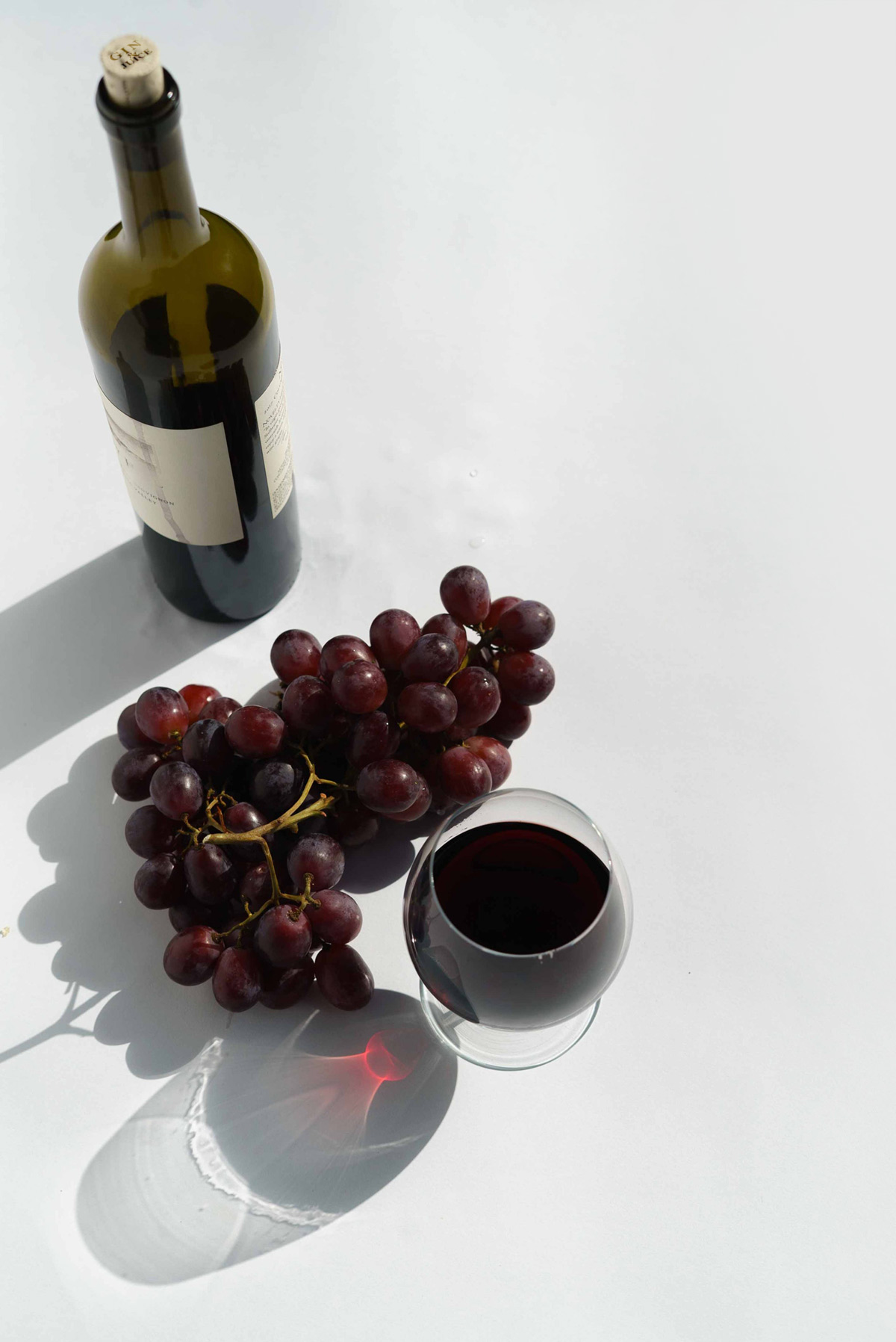Grapes, and a bottle of Wine
