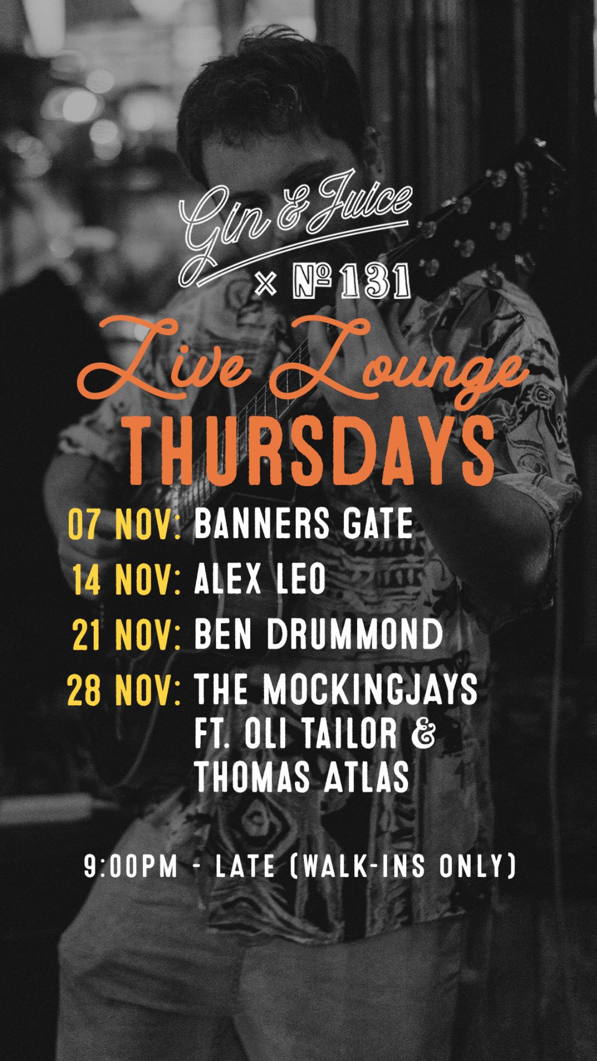 This Months Music Line Up