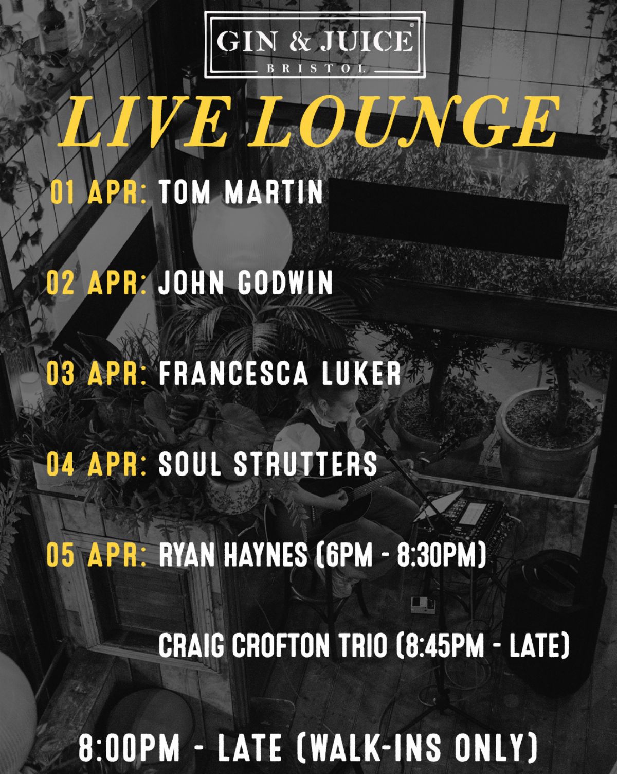 This Week's Music Line Up!