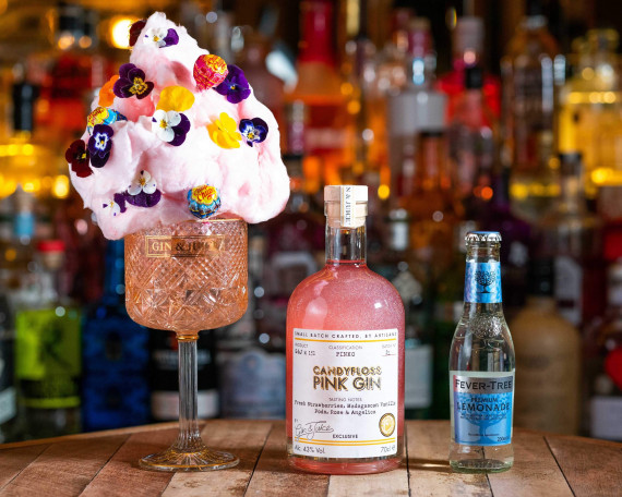 Pink Strawberry Candy Floss Organic Craft Gin