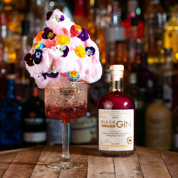 Black Shimmer Candy Floss Organic Craft Gin