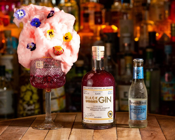 Black Shimmer Candy Floss Organic Craft Gin